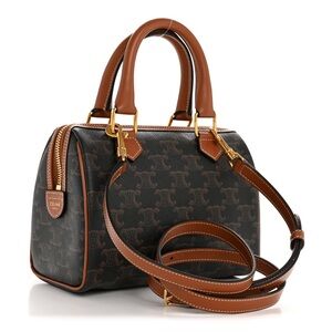 NWT - Celine Triomphe Boston Bag Small W/Brass Charms
